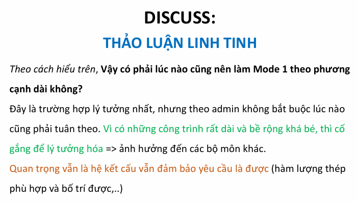 MODE 1 CÔNG TRÌNH THEO PHƯƠNG NÀO LÀ PHÙ HỢP?